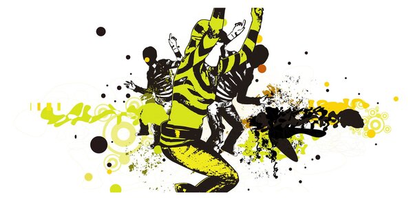 Slika - Ulični ples (120x50 cm)