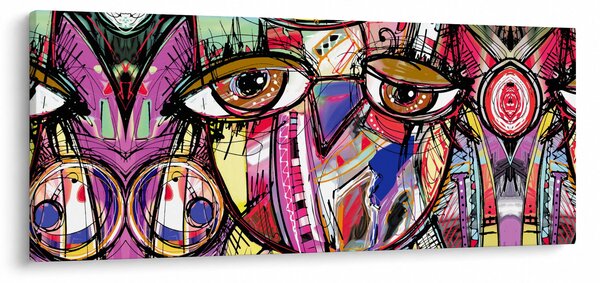 Slika - Ulična umetnost - sova (120x50 cm)
