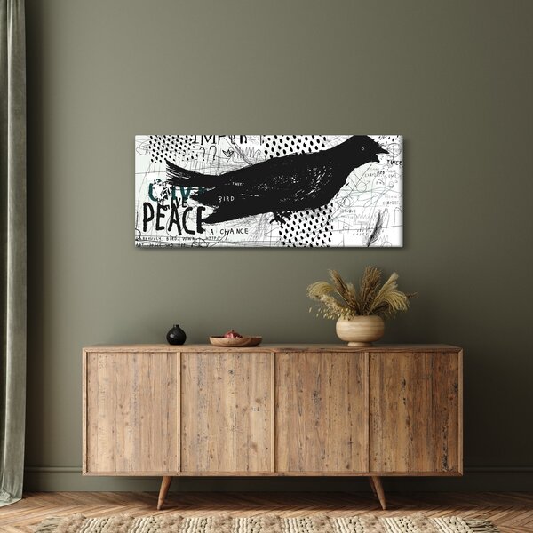 Slika - Ulična umetnost - ptica (120x50 cm)