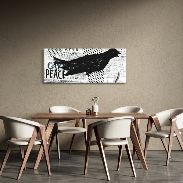 Slika - Ulična umetnost - ptica (120x50 cm)
