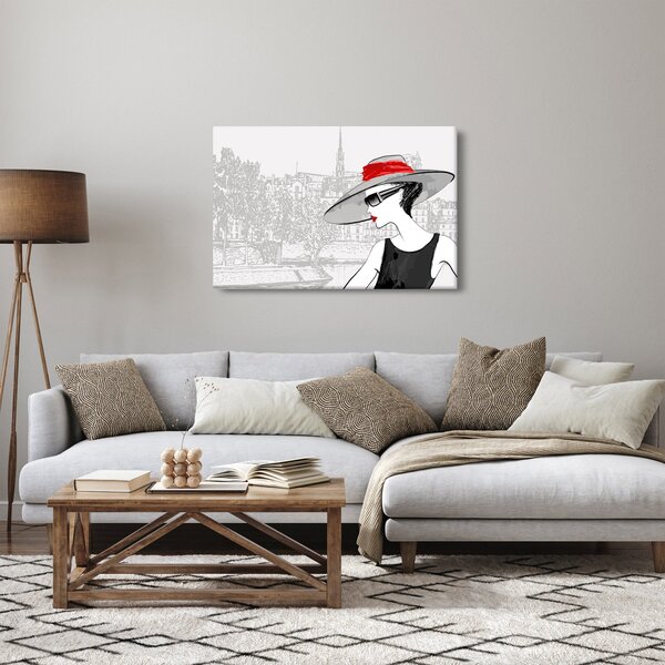 Slika - Gospa v mestu (90x60 cm)