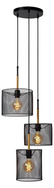 Lucide 45459/03/30 - Luster na sajli BASKETT 3xE27/40W/230V