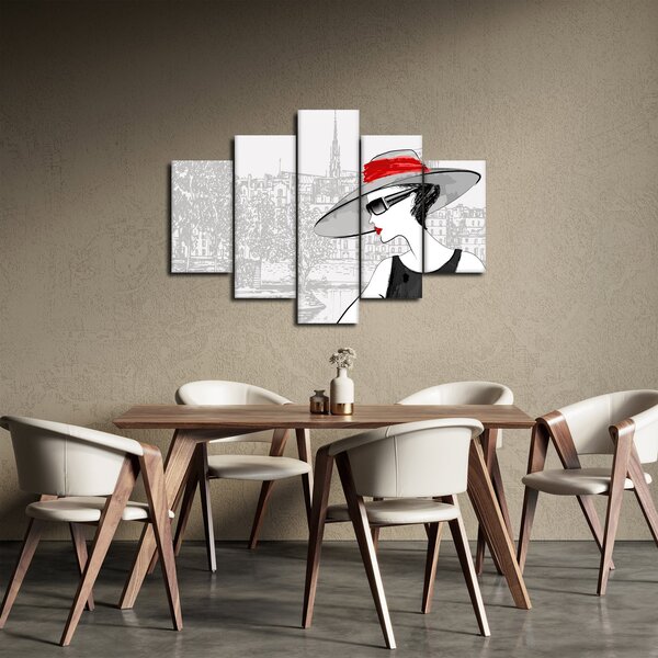 Slika - Gospa v mestu (150x105 cm)