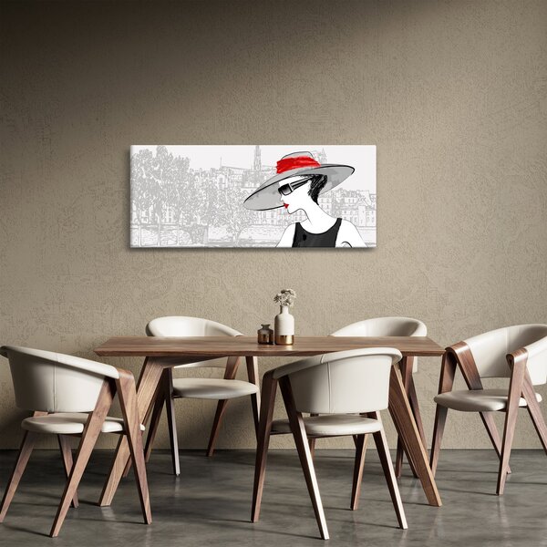 Slika - Gospa v mestu (120x50 cm)