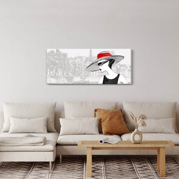 Slika - Gospa v mestu (120x50 cm)