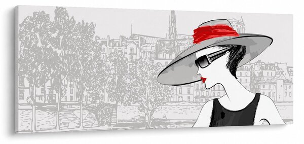 Slika - Gospa v mestu (120x50 cm)