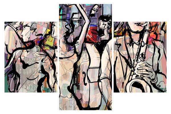 Slika - Večer jazza (90x60 cm)