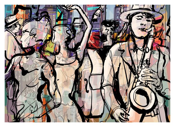 Slika - Večer jazza (70x50 cm)
