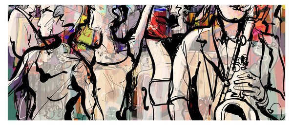 Slika - Večer jazza (120x50 cm)