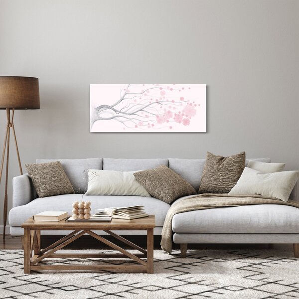 Slika - Rožnate rože (120x50 cm)