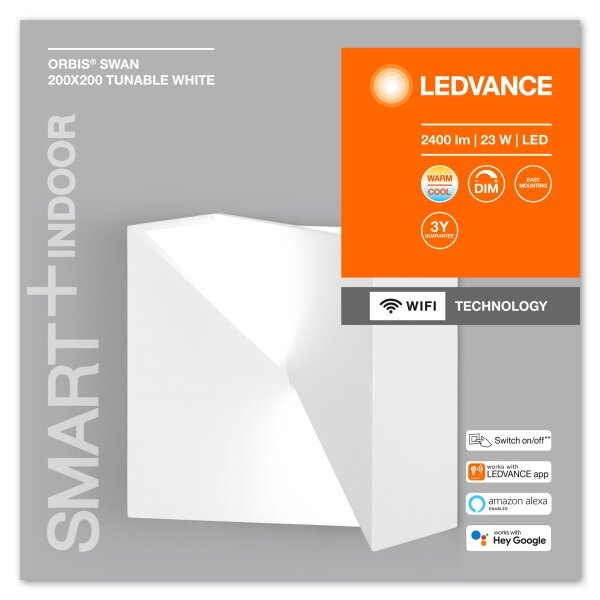 Ledvance - LED Prigušiva zidna svjetiljka SMART+ SWAN LED/23W/230V Wi-Fi