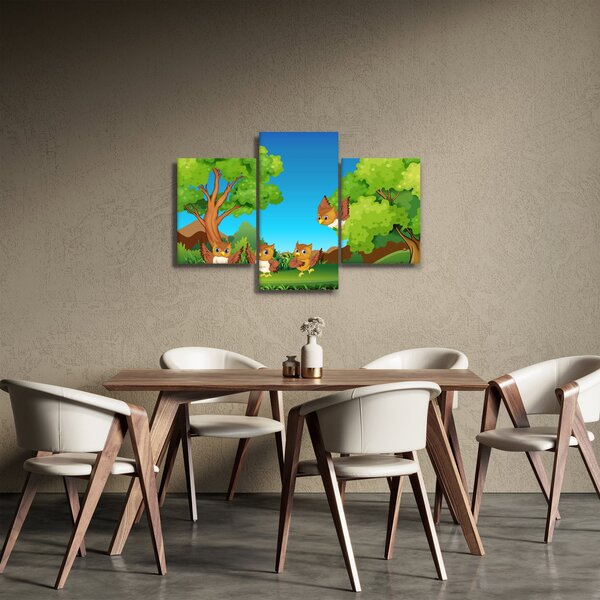 Slika - Vesele sovice (90x60 cm)