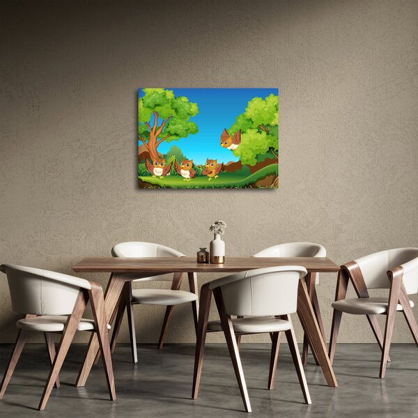Slika - Vesele sovice (70x50 cm)