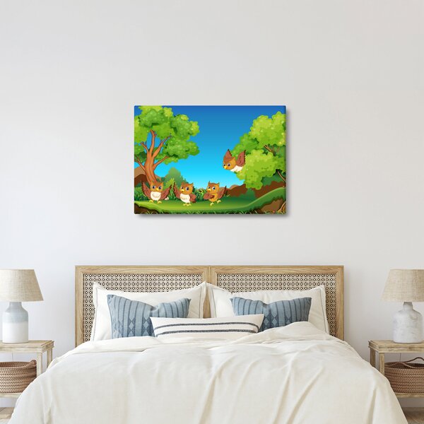 Slika - Vesele sovice (70x50 cm)