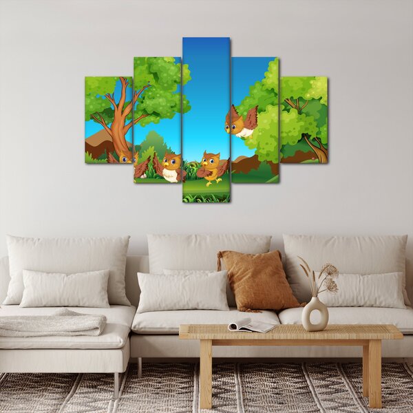 Slika - Vesele sovice (150x105 cm)