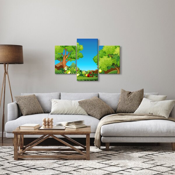 Slika - Vesele žabe (90x60 cm)