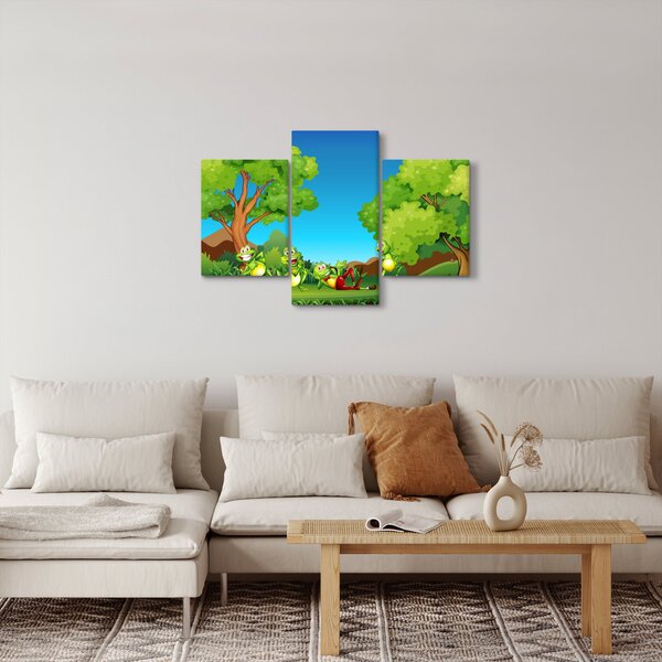 Slika - Vesele žabe (90x60 cm)