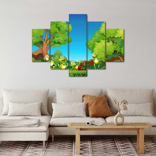 Slika - Vesele žabe (150x105 cm)