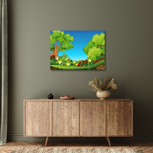 Slika - Vesele žabe (70x50 cm)