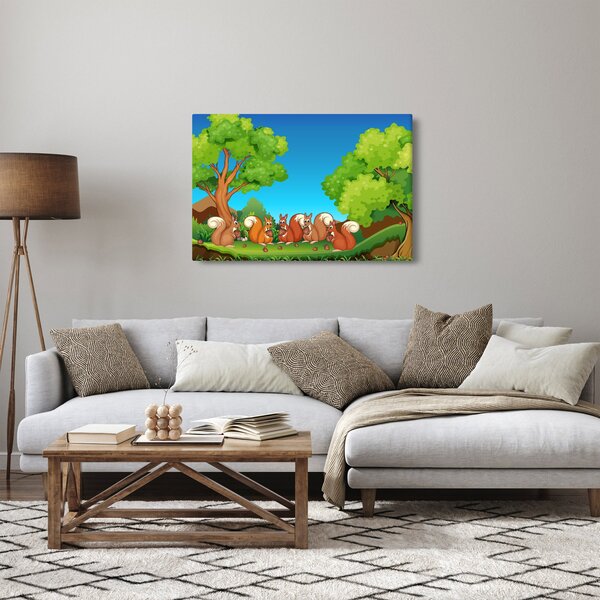 Slika - Vesele veverice (90x60 cm)