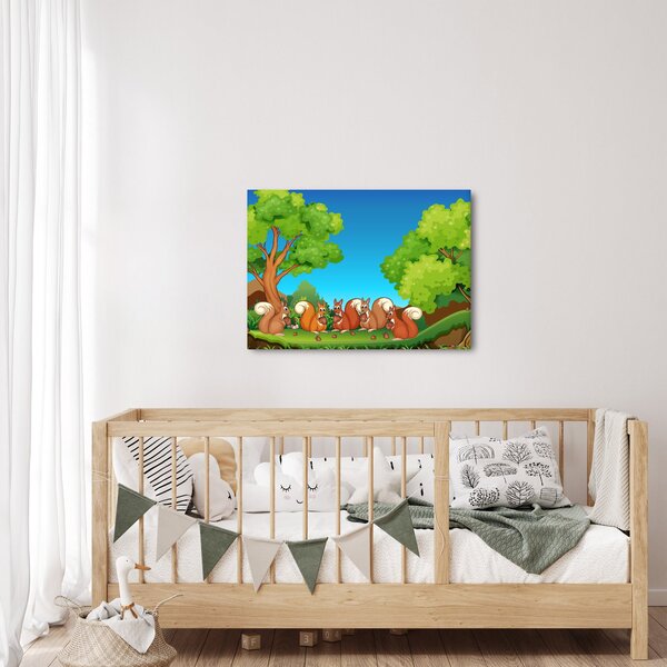 Slika - Vesele veverice (70x50 cm)
