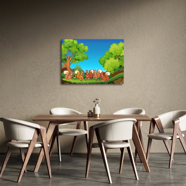 Slika - Vesele veverice (70x50 cm)