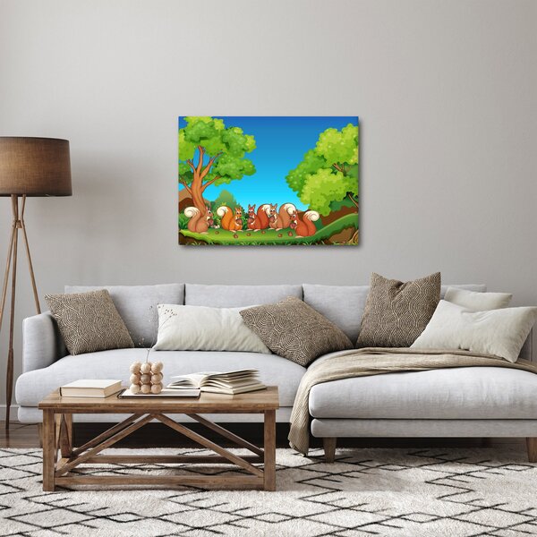 Slika - Vesele veverice (70x50 cm)