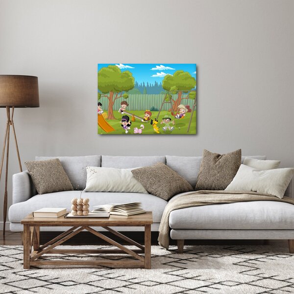 Slika - Otroci na igrišču (70x50 cm)