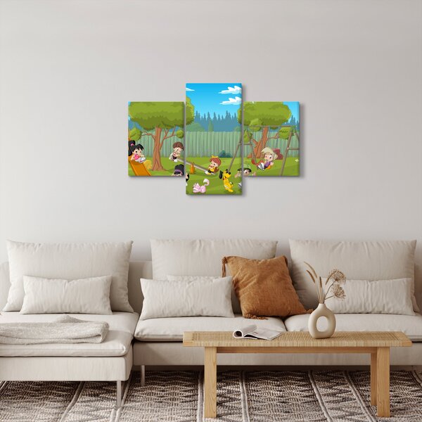 Slika - Otroci na igrišču (90x60 cm)