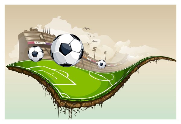 Slika - Nogometno igrišče (90x60 cm)