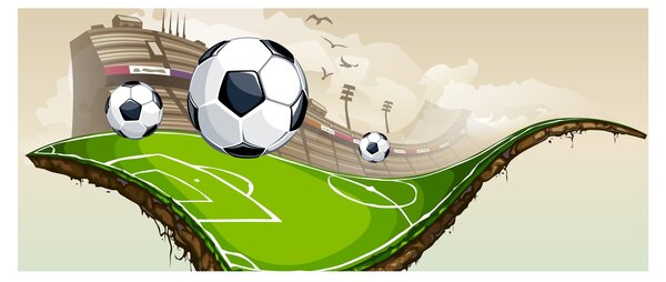 Slika - Nogometno igrišče (120x50 cm)