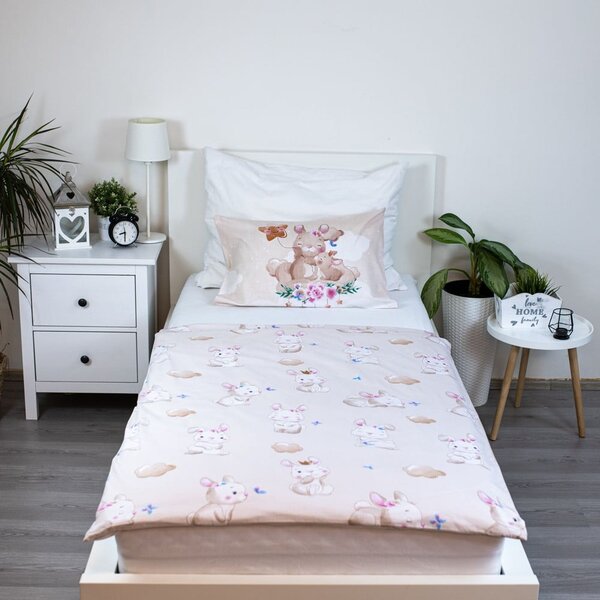 Žuta pamučna dječja posteljina za dječji krevetić 100x135 cm Bunny "Star" – Jerry Fabrics