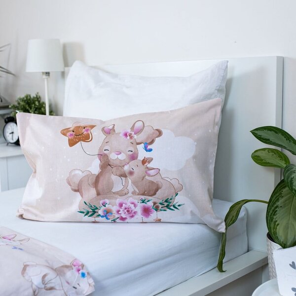 Žuta pamučna dječja posteljina za dječji krevetić 100x135 cm Bunny "Star" – Jerry Fabrics
