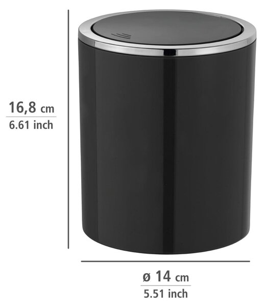Crna kanta za otpad Wenko Inca, 2 l