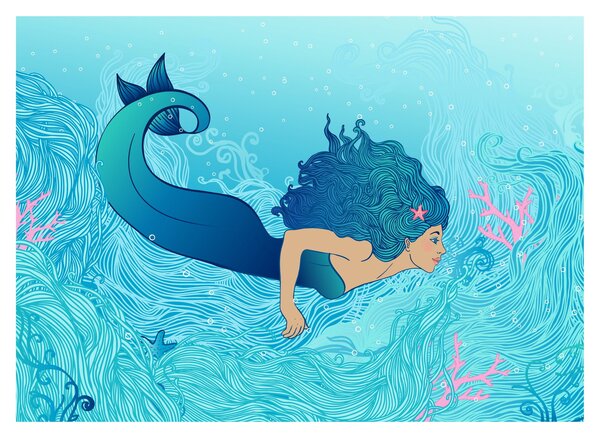 Slika - Mermaid (70x50 cm)