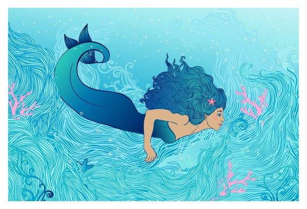 Slika - Mermaid (90x60 cm)