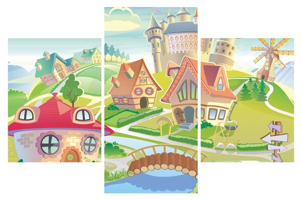 Slika - Pisano mesto (90x60 cm)