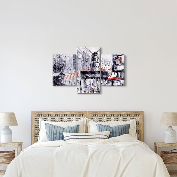 Slika - Ulica v Parizu, oljna slika (90x60 cm)