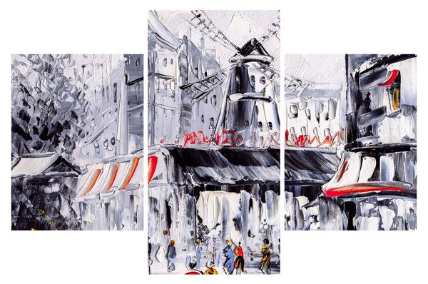 Slika - Ulica v Parizu, oljna slika (90x60 cm)