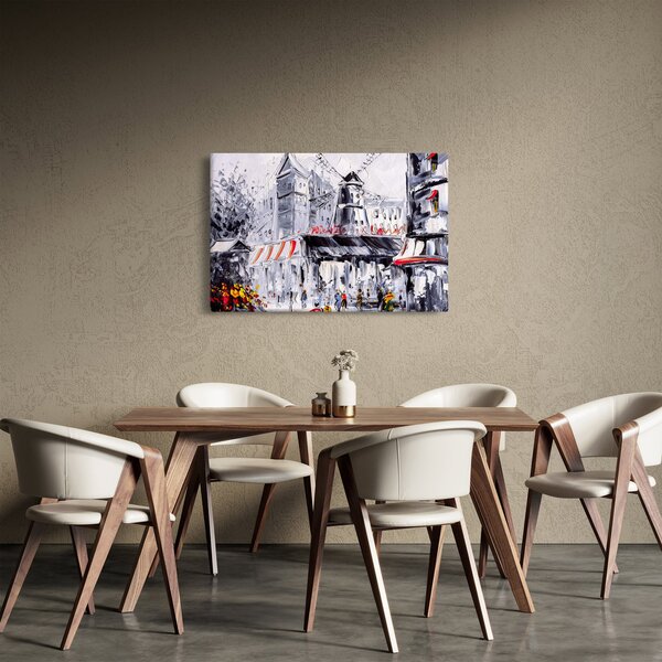 Slika - Ulica v Parizu, oljna slika (90x60 cm)