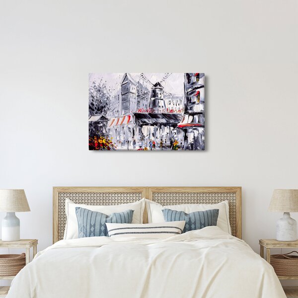 Slika - Ulica v Parizu, oljna slika (90x60 cm)