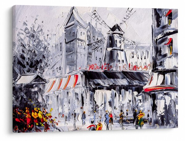Slika - Ulica v Parizu, oljna slika (70x50 cm)
