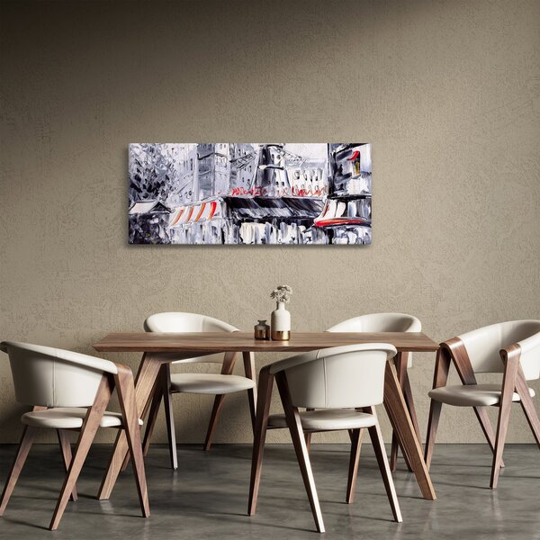 Slika - Ulica v Parizu, oljna slika (120x50 cm)