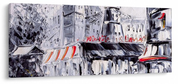 Slika - Ulica v Parizu, oljna slika (120x50 cm)