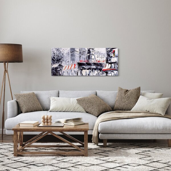 Slika - Ulica v Parizu, oljna slika (120x50 cm)