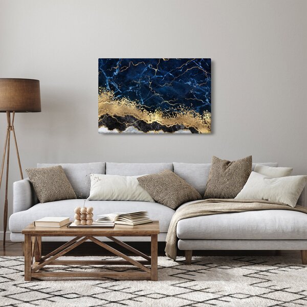 Slika - Temno modri marmor (90x60 cm)