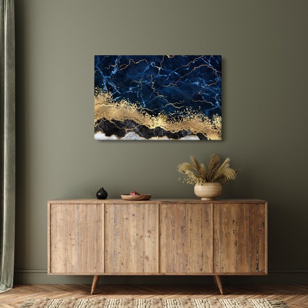 Slika - Temno modri marmor (90x60 cm)