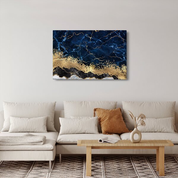 Slika - Temno modri marmor (90x60 cm)
