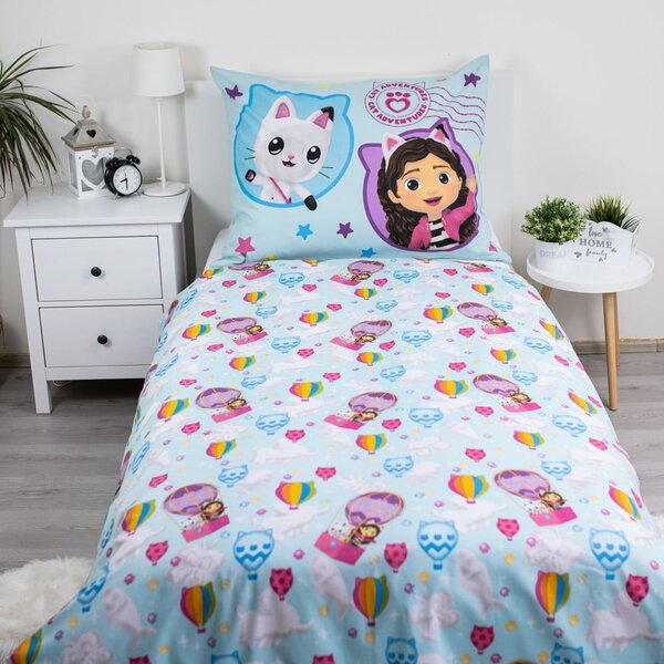 Pamučna dječja posteljina za krevet za jednu osobu 140x200 cm Gabby's Dollhouse "Balloon" – Jerry Fabrics