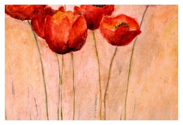 Slika - Rdeči tulipani (90x60 cm)